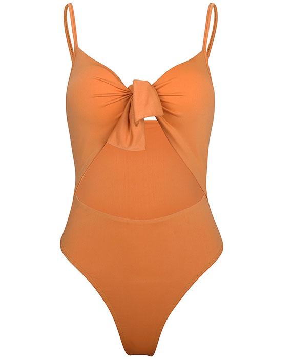 Bow Tie One Piece High Waist Swimsuits
