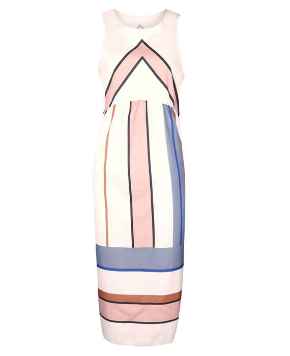 Stripe Print Boho Beach Maxi Dresses