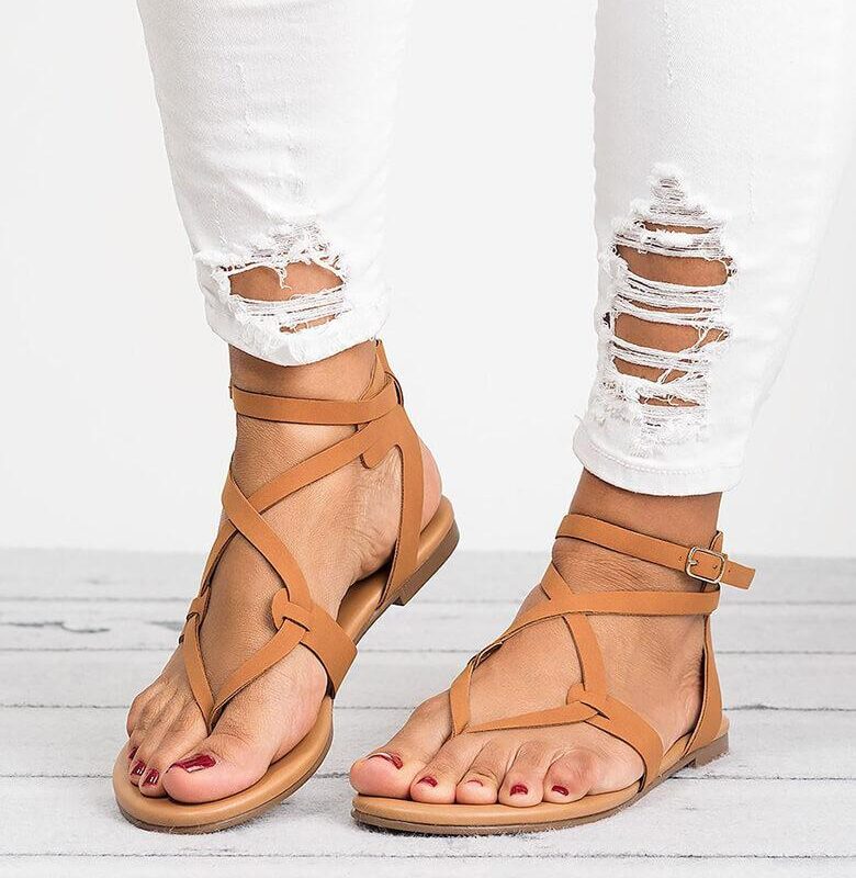 Summer Casual Beach Rome Style Gladiator Sandals Flats