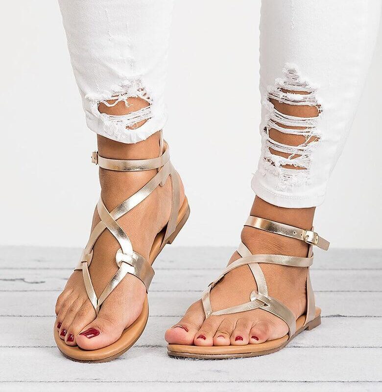 Summer Casual Beach Rome Style Gladiator Sandals Flats