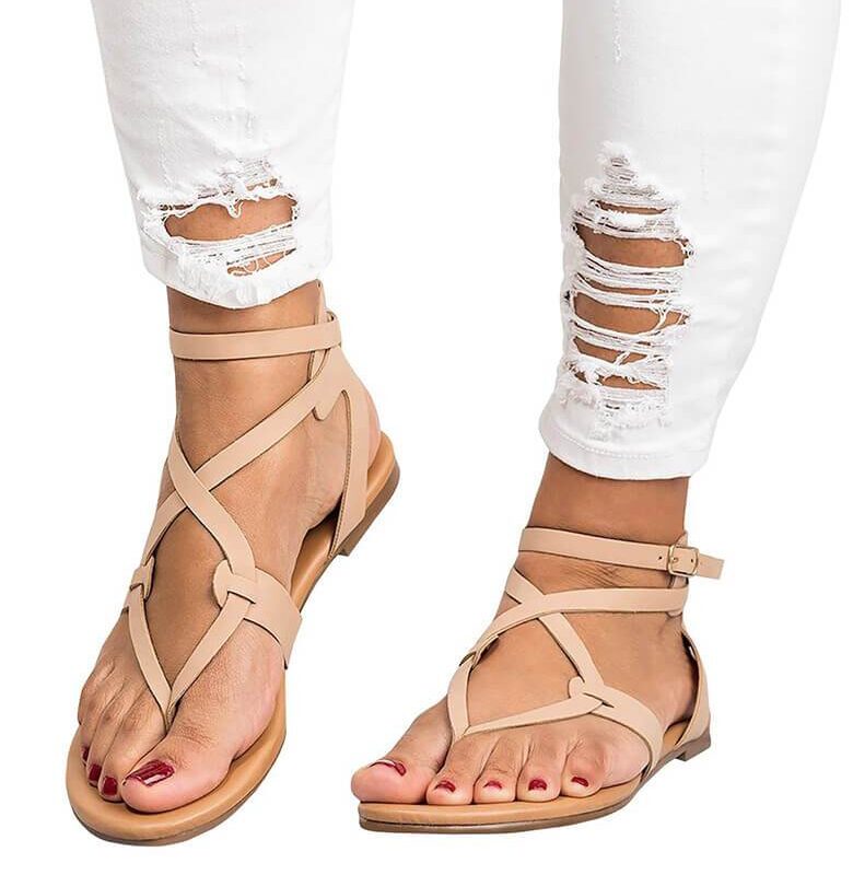 Summer Casual Beach Rome Style Gladiator Sandals Flats