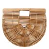 Totes Bamboo Handbag Woven Straw Purse