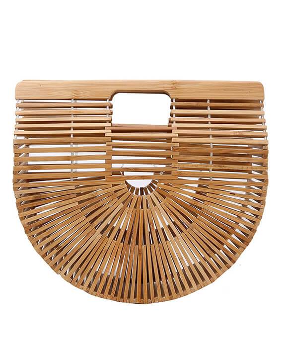 Totes Bamboo Handbag Woven Straw Purse