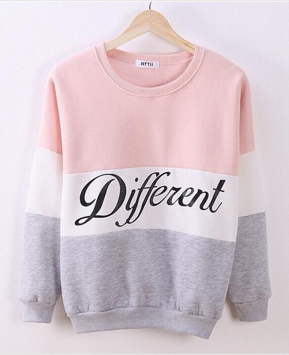 Patchwork College Crewneck Sweatshirts