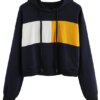 Causal Hooded Black Sweatshirt