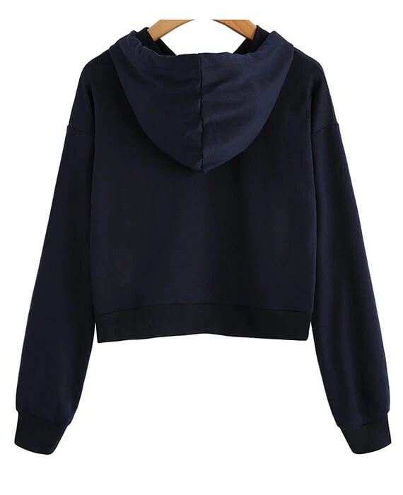Causal Hooded Color Block Sweatshirt-2