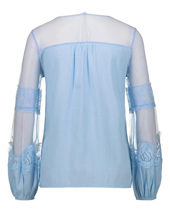 Long Sleeve Perspective Lace Blouse-6