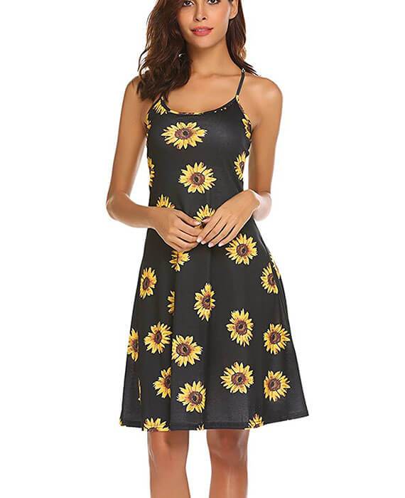 Spaghetti Straps Mini Floral Summer Dress