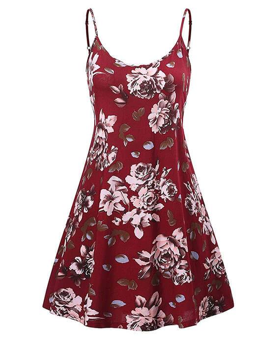 Spaghetti Straps Mini Floral Summer Dress