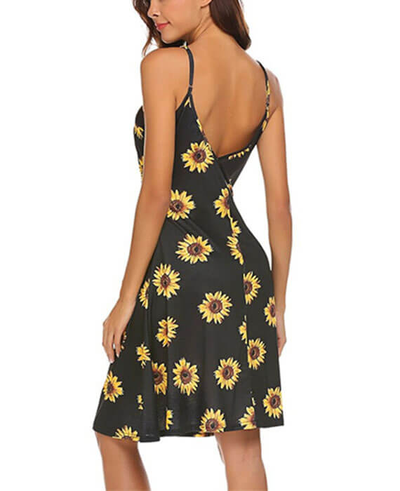 Spaghetti Straps Mini Floral Summer Dress