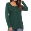Casual Long Sleeve Button Ruffle Shirts