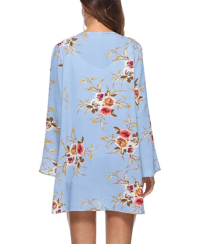 Chiffon Loose Floral Kimono Cardigan-7