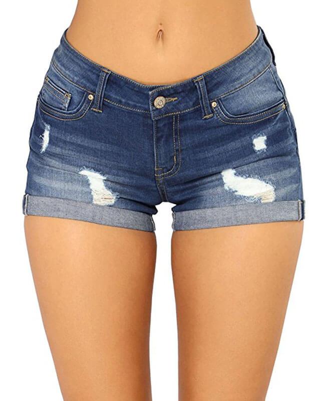 Hot Sexy Hole Night Club Frayed Edges Denim Shorts