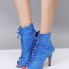 High Heel Peep Toe Boots