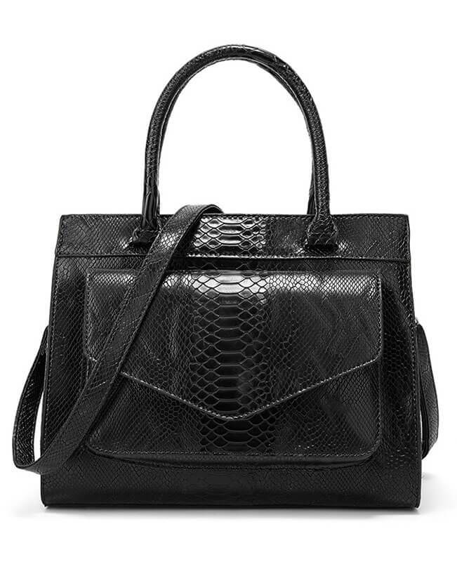 Simple Style Tote Snakeskin Handbags