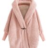Batwing Sleeve Wool Coat with Hood