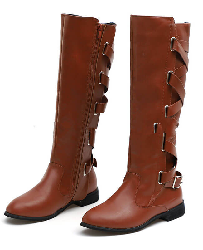 Knee High Lace Up Boots