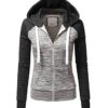 Color Patchwork Hooded Hoodie Jacket