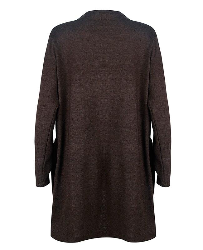Solid Color Pocket Long Cardigan Sweater-3