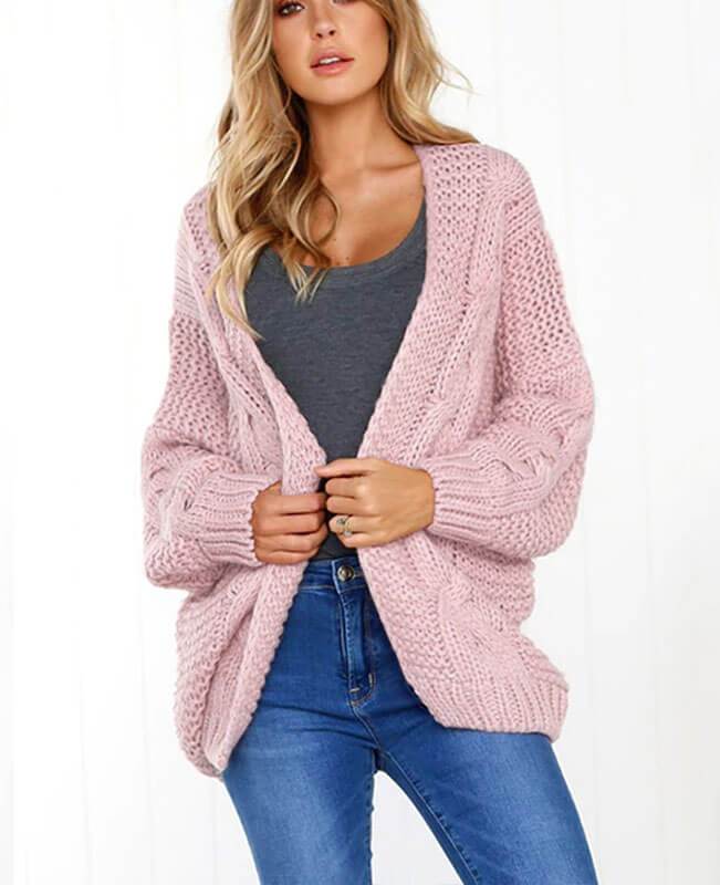 Oversized Knit Cardigan Baggy Sweaters-1
