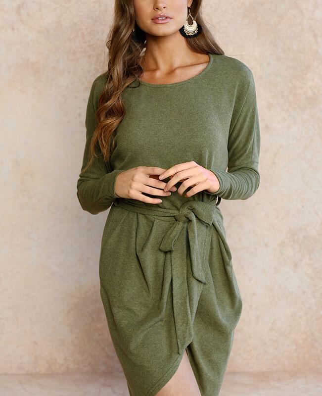 Long Sleeve Tight Dress Bodycon Mini Dress