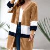 Long Stitching Velvet Fluffy Jacket