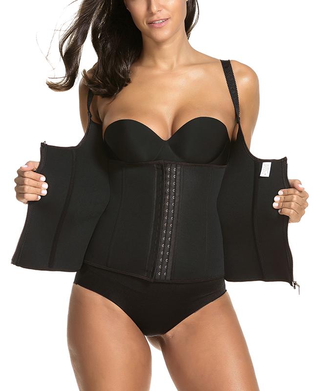 Zipper and Hooks 6 Steel Boned Corset-1