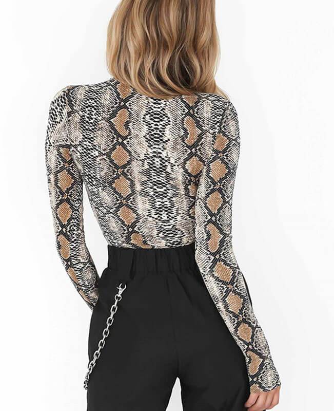 Snake Skin Sexy Club Jumpsuits-2