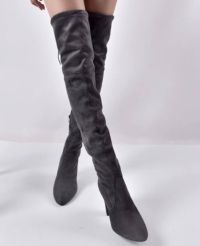 Thigh High Over the Knee Suede Boots-1