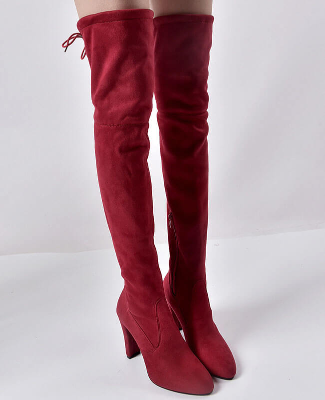 Thigh High Over the Knee Suede Boots-7