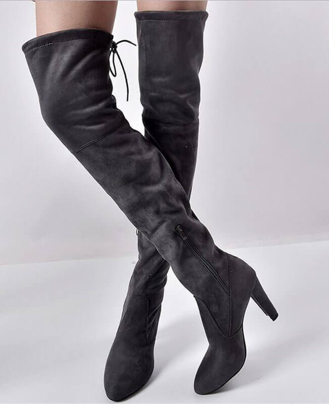 Thigh High Over the Knee Suede Boots-6