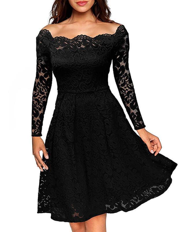 Off Shoulder Lace Dress