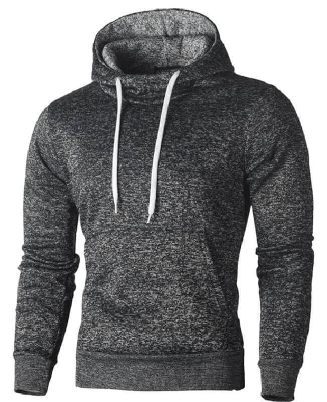 Drawstring Solid Color Hooded Pullover Hoodies