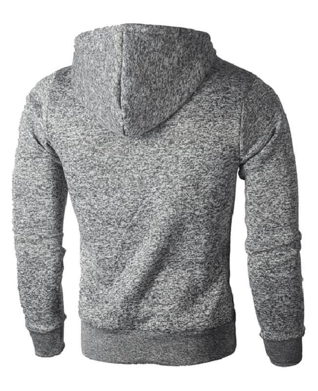 Drawstring Solid Color Hooded Pullover Hoodies