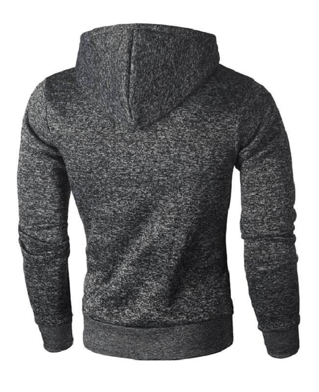 Drawstring Solid Color Hooded Pullover Hoodies