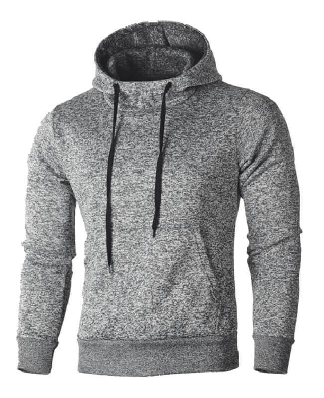 Drawstring Solid Color Hooded Pullover Hoodies