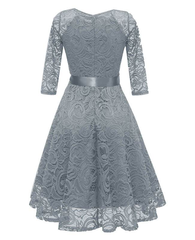 2/3 Sleeve Lace Cocktail Dress 