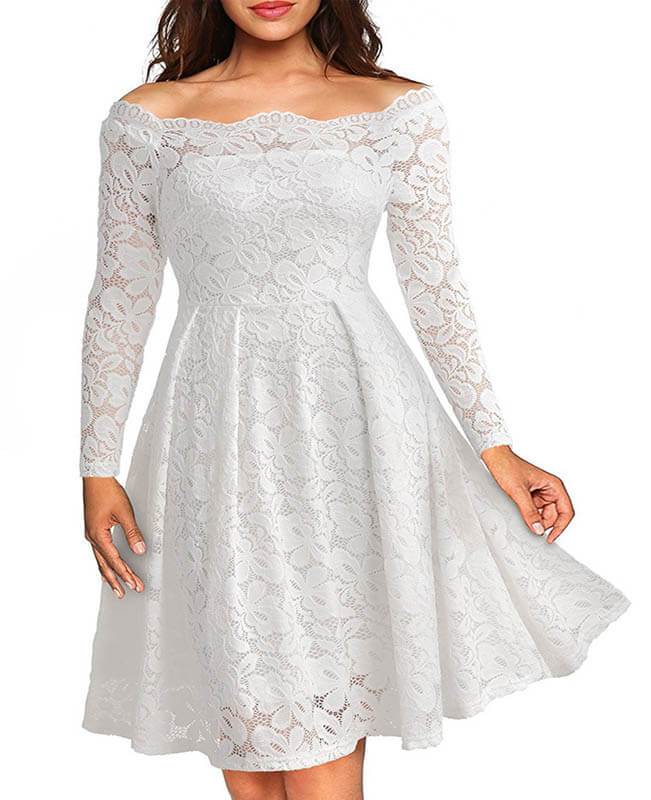 Off Shoulder Lace Dress