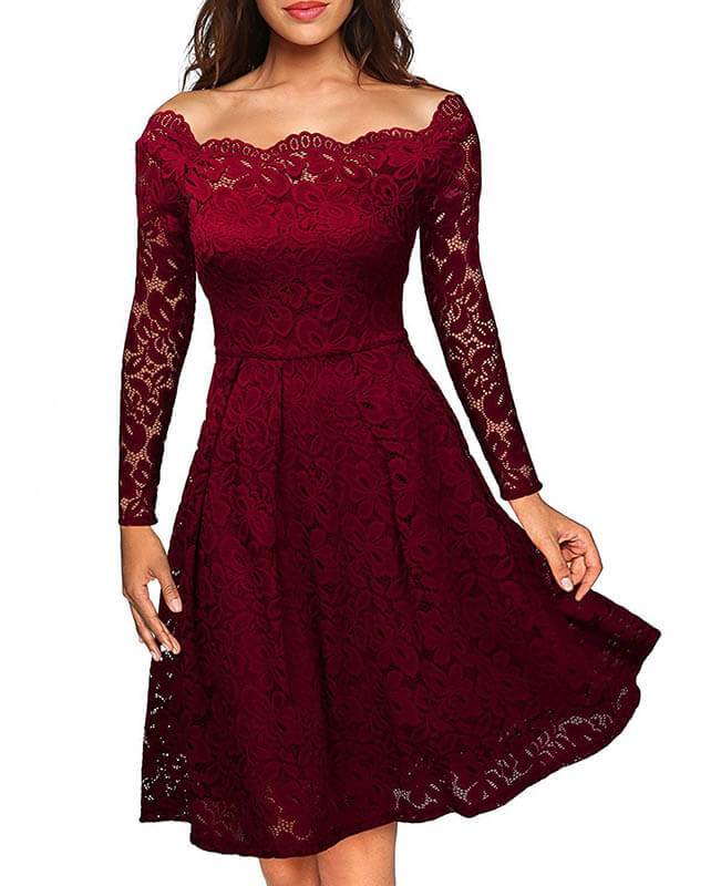 Off Shoulder Lace Dress