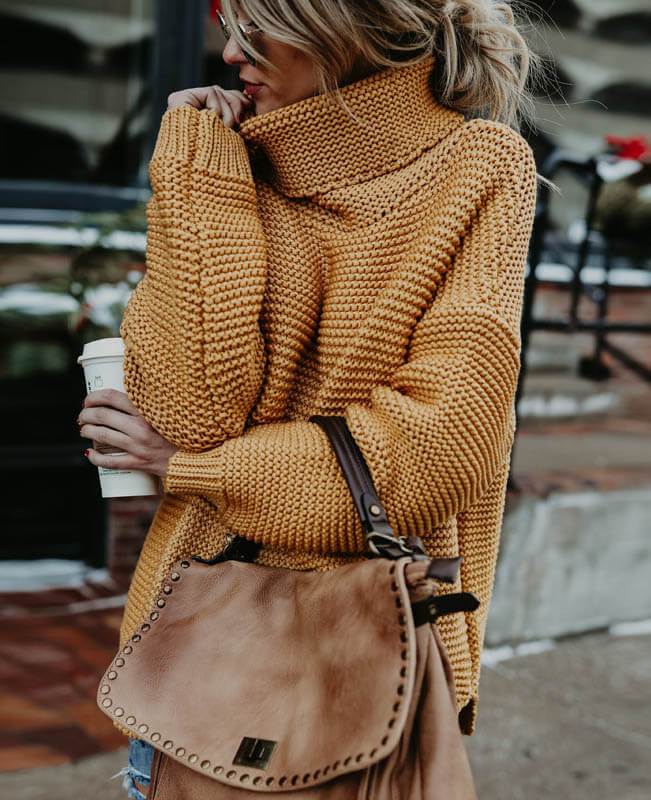 Women Oversized Chunky Sweater-2