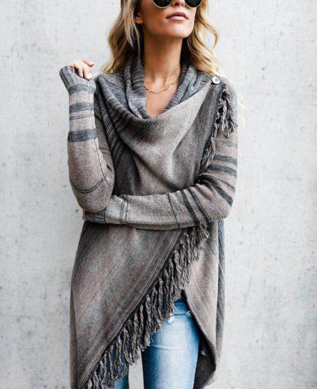 Tassel Turtleneck Sweater Women's