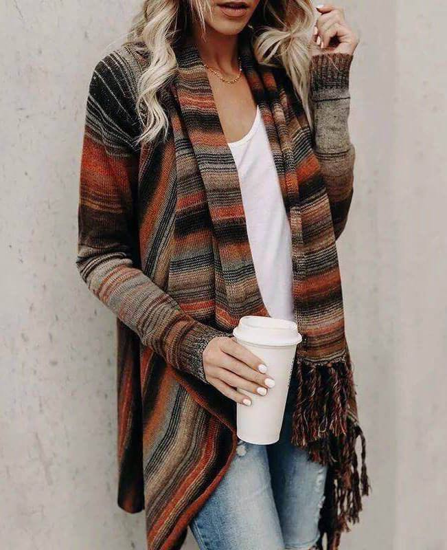 Tassel Turtleneck Sweater Women's