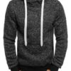 Drawstring Solid Color Hooded Pullover Hoodies