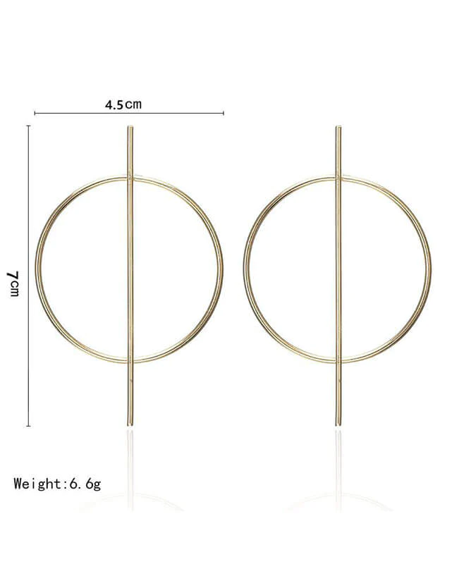 Fashion Gold Dangle Circle Earrings