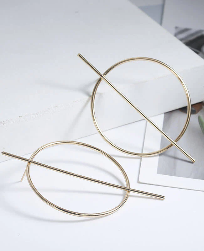 Fashion Gold Dangle Circle Earrings