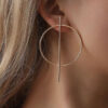 Fashion Gold Dangle Circle Earrings