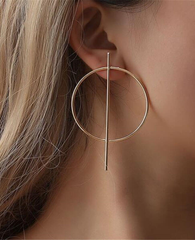 Fashion Gold Dangle Circle Earrings