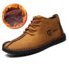 Lace Up Plush Leather Shoes