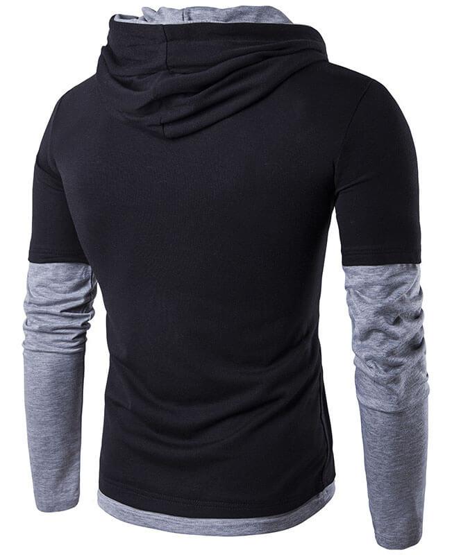 Patchwork Mens Long Sleeve T-Shirts