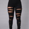 Pencil Pants Ripped Skinny Jeans-1